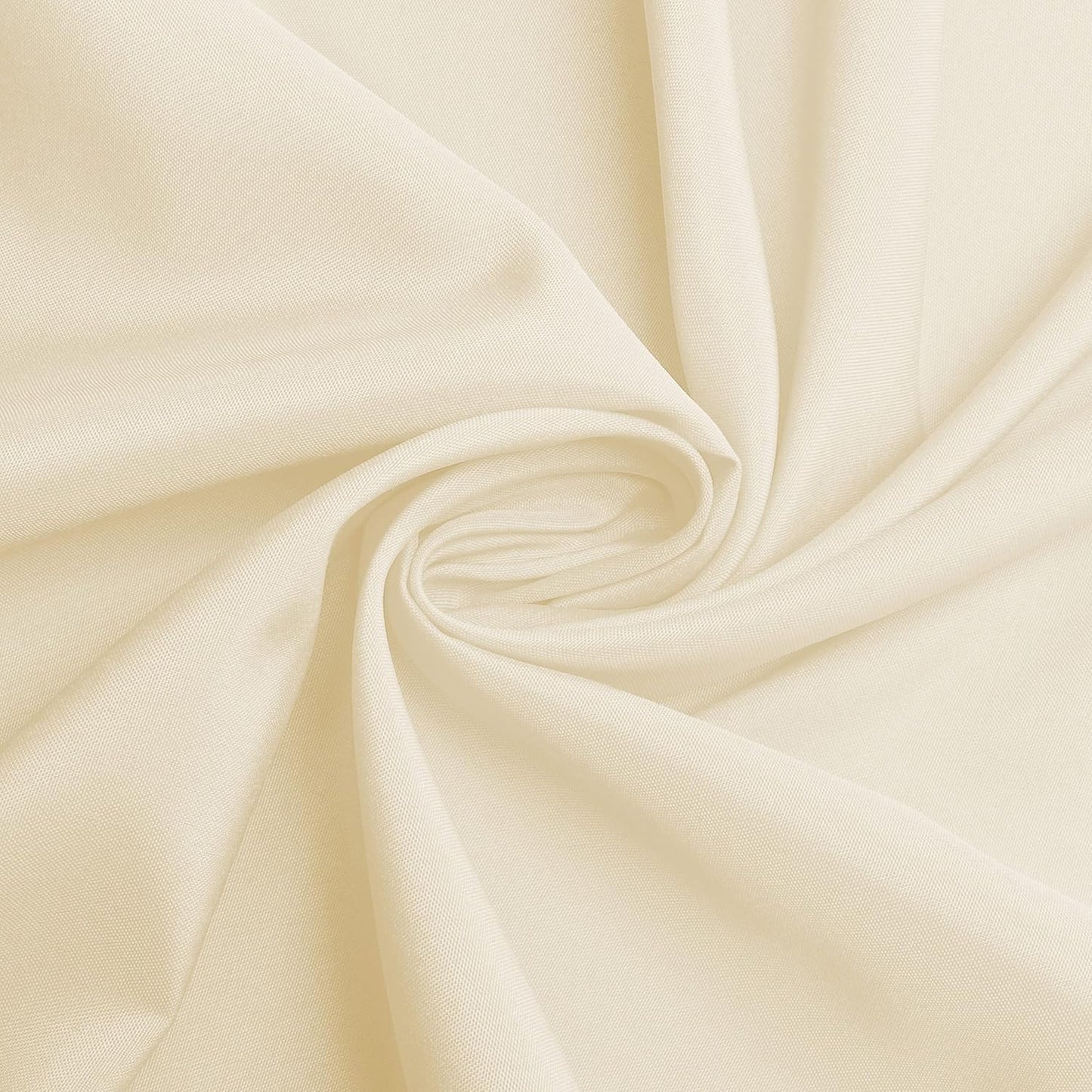 sancua 70 Inch Round Tablecloth (Fits 24-58 Inch Tables), Water Resistant Spill Proof Washable Polyester Table Cloth Decorative Fabric Table Cover for Dining, Buffet Parties and Camping, Beige