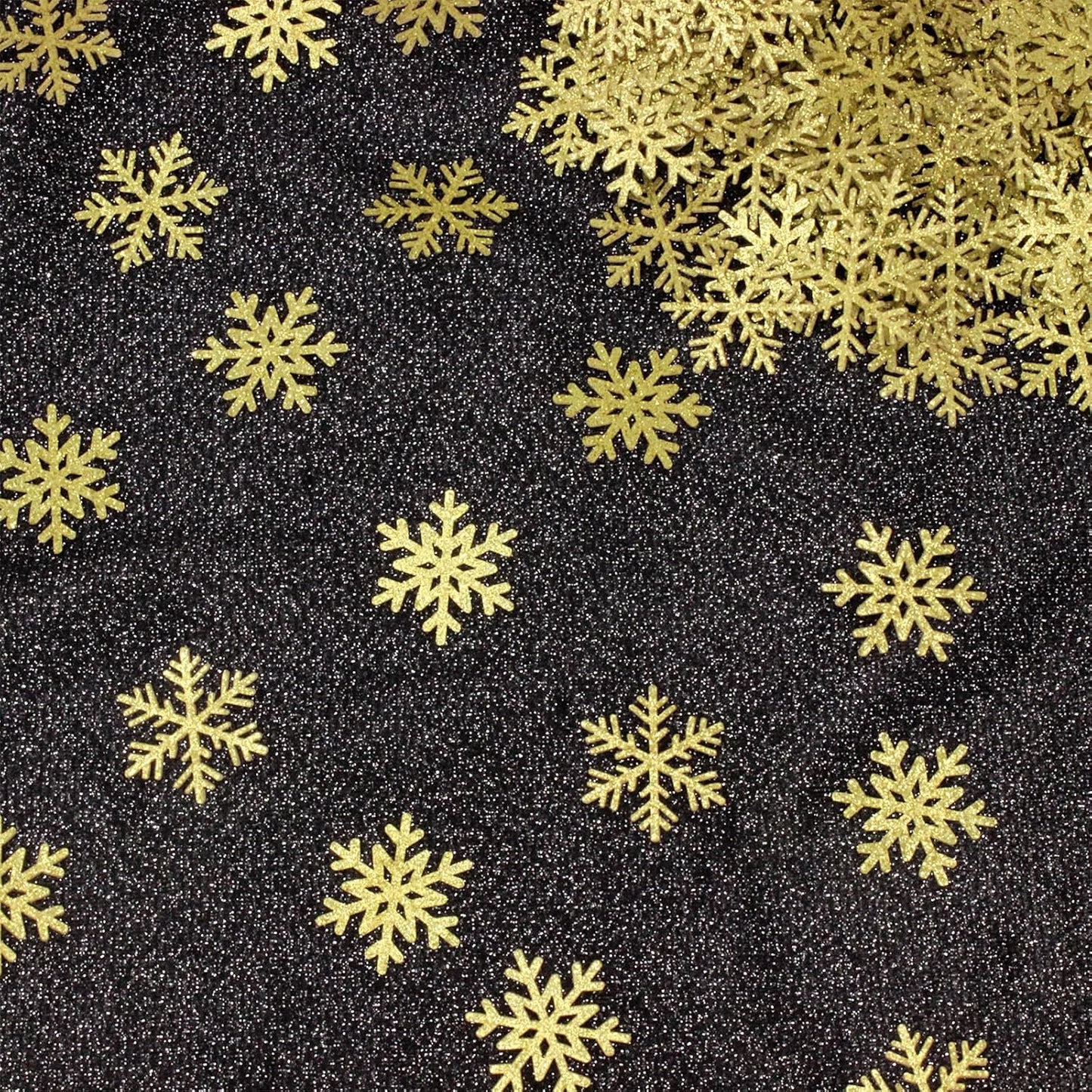 200PC Snowflake Party Decorations Gold Glitter Christmas Confetti Paper Snowflakes Table Confetti For Winter Holiday Birthday Baby Shower Party Decor