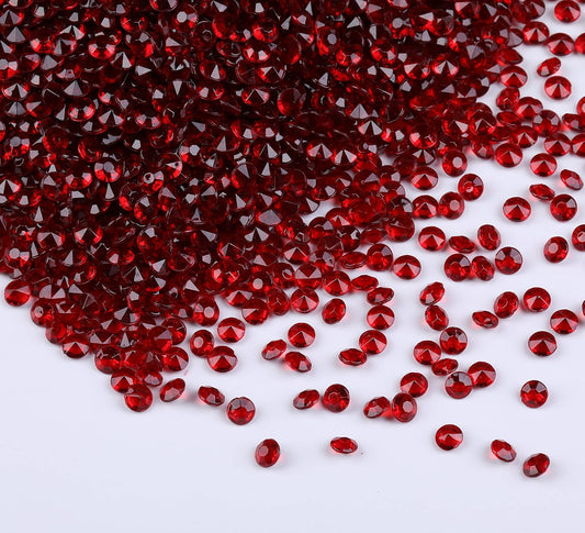 10000 pcs/Pack Wedding Table Scatter Confetti Crystals Acrylic Diamonds Vase Fillers 4.5 mm Rhinestones for Wedding, Bridal Shower, Vase Beads Decorations (Burgundy)