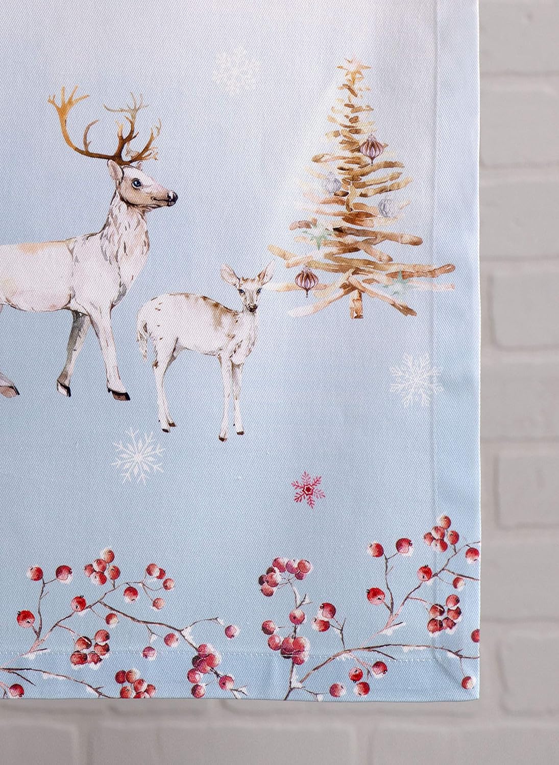 Maison d' Hermine Table Runner 100% Cotton Single Layer Table Runners 60 inches Long Decorative for Home Kitchen Dining Party Baby Shower Wedding Bridal Shower (Fairytale Forest, 14.50" x 60")