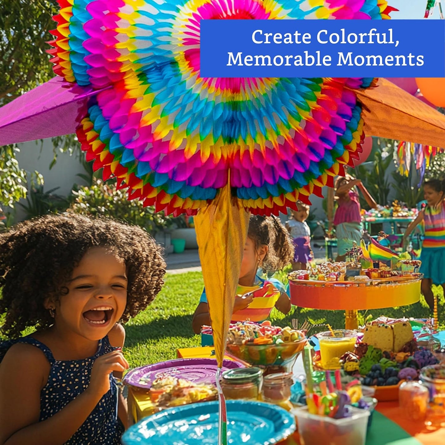 Mexican Piñata (Large 32 inches) - Authentic Handmade Foldable Large Pinata for Birthday Party - Piñatas para Cumpleaños - Fiesta Piniata - Mexican Star Pinata - Cinco de Mayo Pinatas