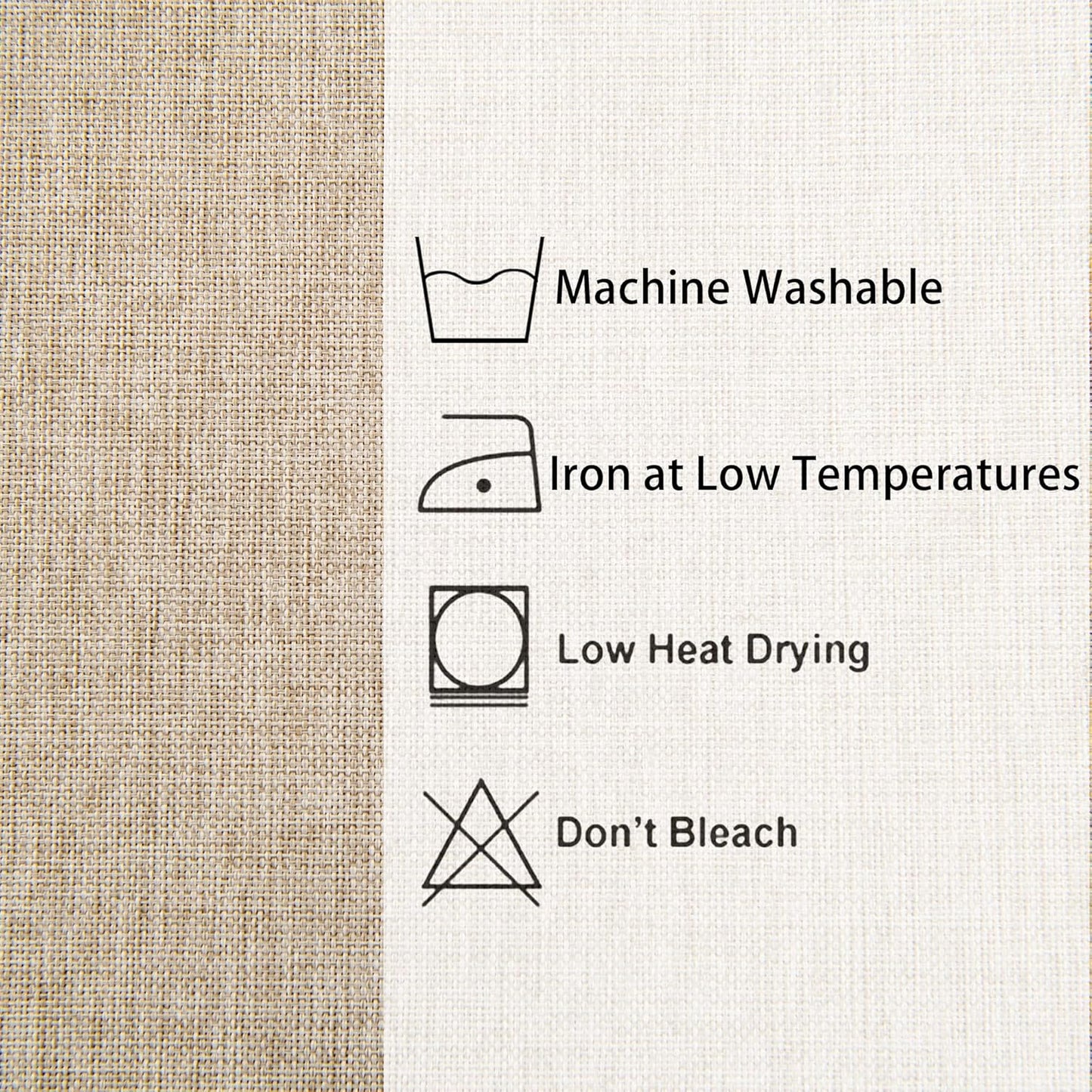 Hiasan 2 Pack Faux Linen Rectangle Tablecloth - Wrinkle and Stain Resistant Washable Table Cloth for Kitchen Dining Room Holiday Table Cover for Party Dinner, Beige, 52 x 70 Inch