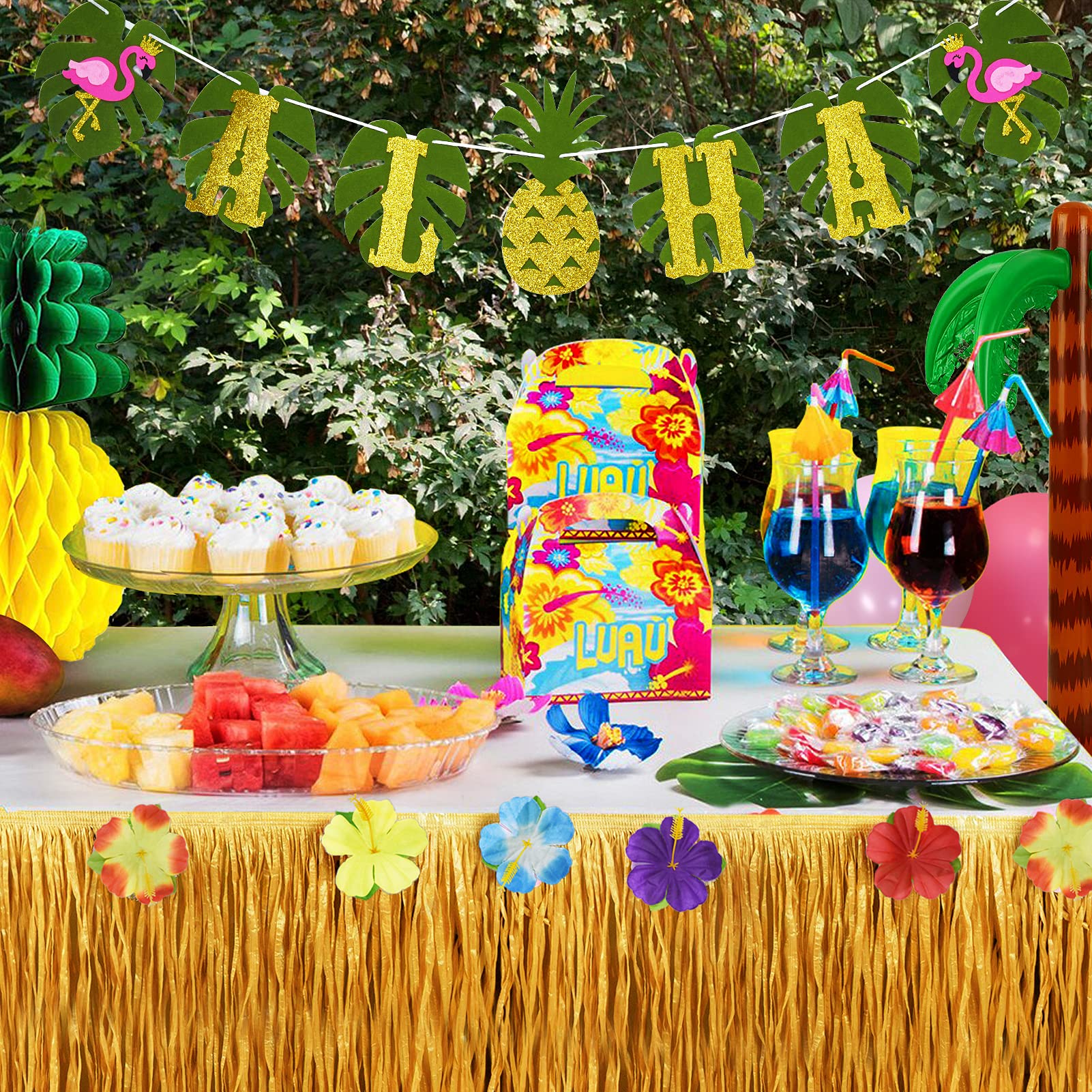 Tropical Luau Party Decoration Pack Hawaiian Beach Theme Party Favors