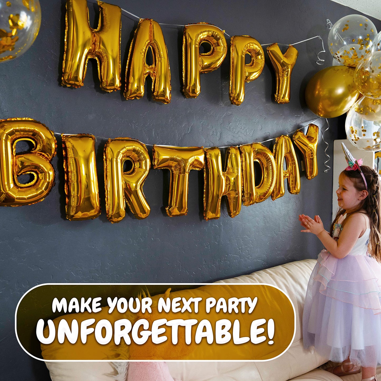 Letter Balloons - Custom Phrase 16" Inch Alphabet Letters & Numbers Foil Mylar Balloon - Create
