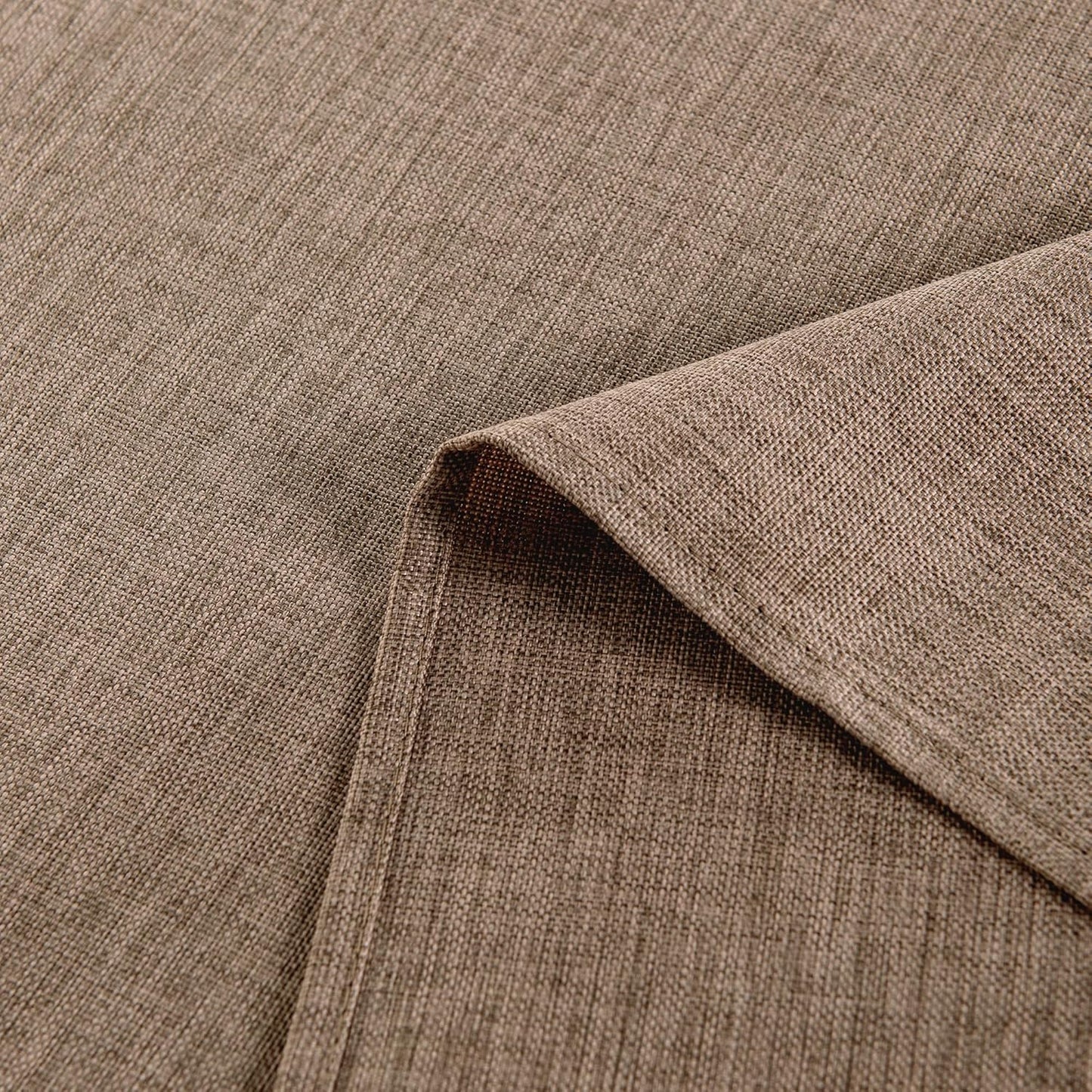 Hiasan Faux Linen Rectangle Tablecloth - Wrinkle and Stain Resistant Washable Table Cloth for Kitchen Dining Room Holiday Table Cover for Party Dinner, Khaki, 60 x 102 Inch