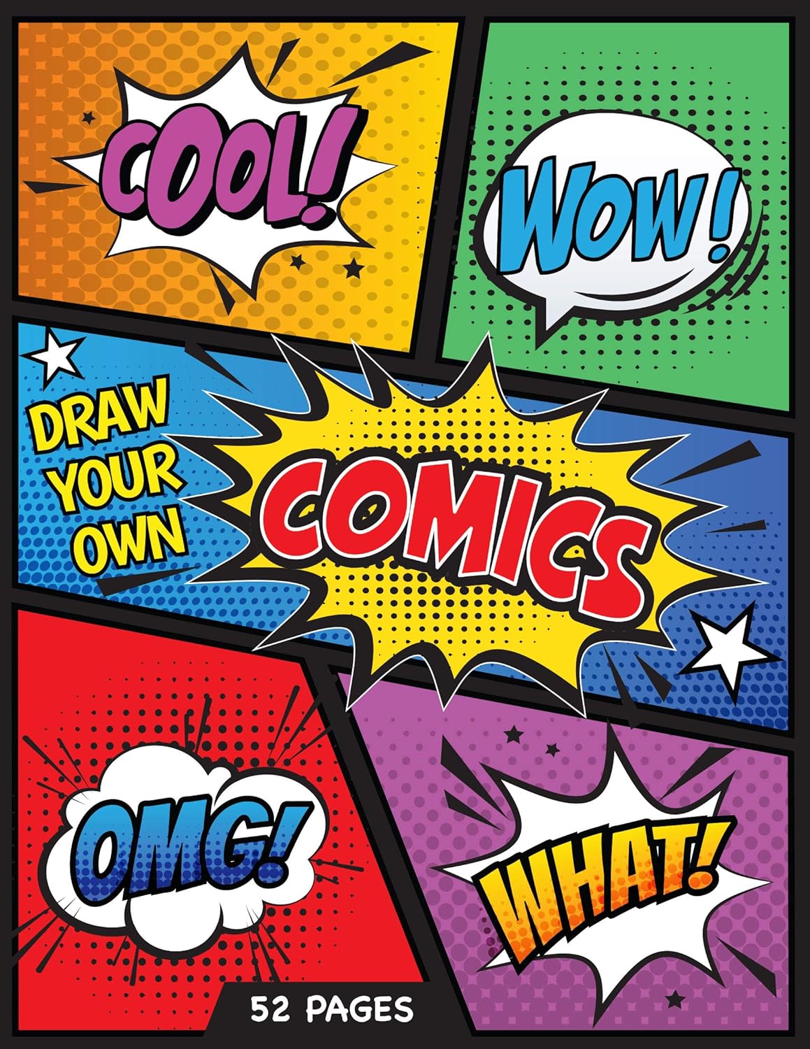 Blank Comic Book | Set of 2 | Create Your Own Comics and Cartoons with 5 Comic Templates | Blank Books for Kids | Creative Gift Idea | Road Trip Essentials