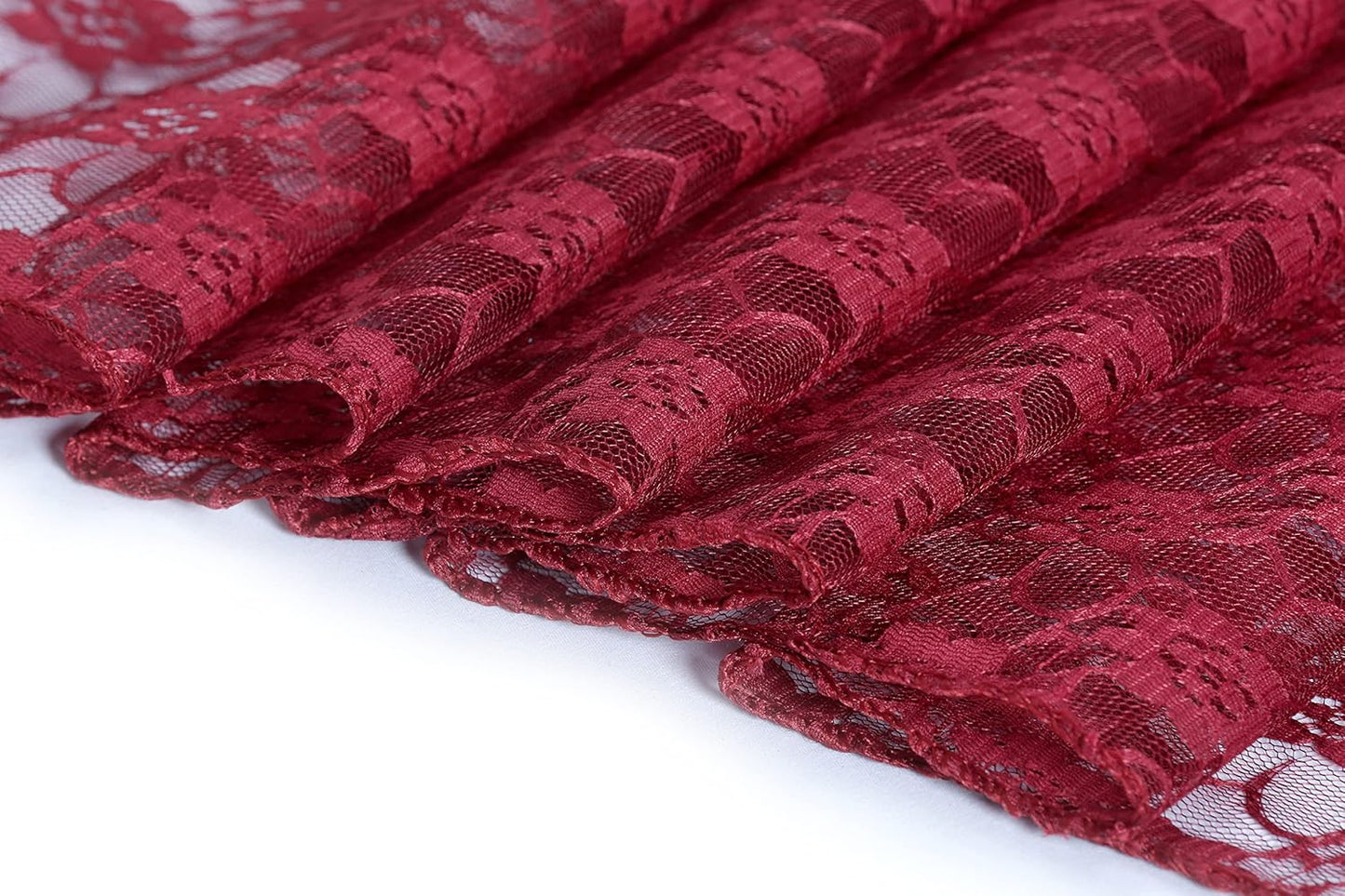 MDS Pack of 12 Wedding 12 x 108 inches Satin Table Runner for Wedding, Decorations for Birthday Parties, Banquets, Graduations, Engagements, Runners fit Rectangle, Round Table- Maroon