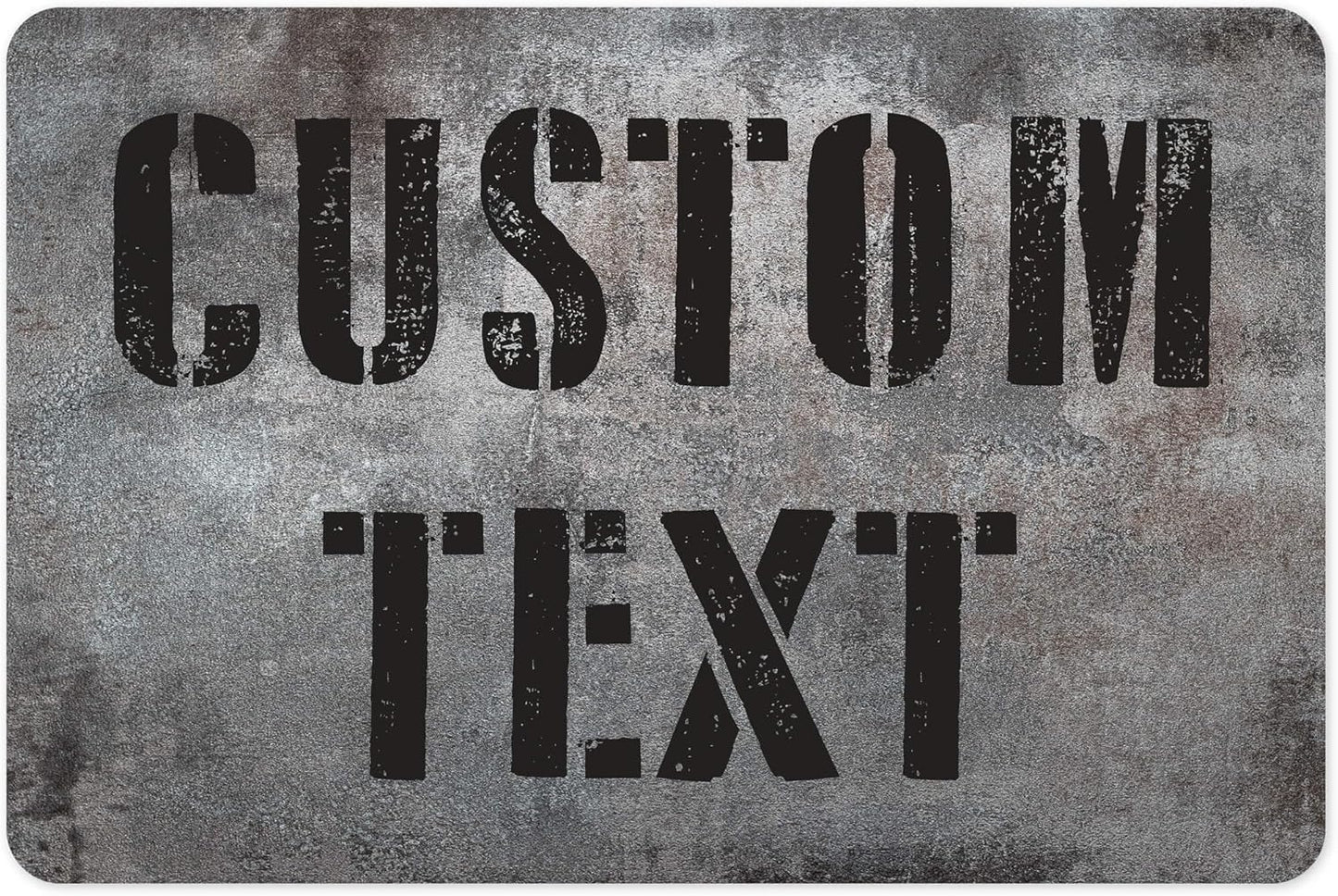 Custom Sign, Custom Street Sign, 11 Font Colors, 13 Font Styles, 4 Hole Options, 22 Sizes, 12x18 Inches, Rust Free DiBound, Fade Resistant, Made in USA by My Sign Center (Grunge Metal)