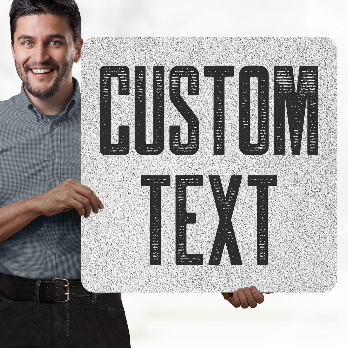 Custom Sign, Custom Street Sign, 11 Font Colors, 13 Font Styles, 4 Hole Options, 22 Sizes, 24x24 Inches, Rust Free DiBound, Fade Resistant, Made in USA by My Sign Center (Concrete)