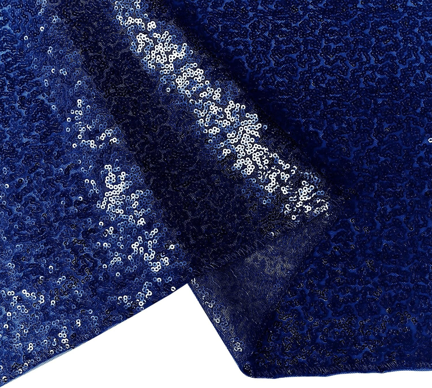 2 Packs 12 x 72 inches Sequin Table Runner, Navy Blue Glitter Table Runner for Birthday Party Supplies Wedding Engagement Baby Shower Holiday Celebration Event Decorations