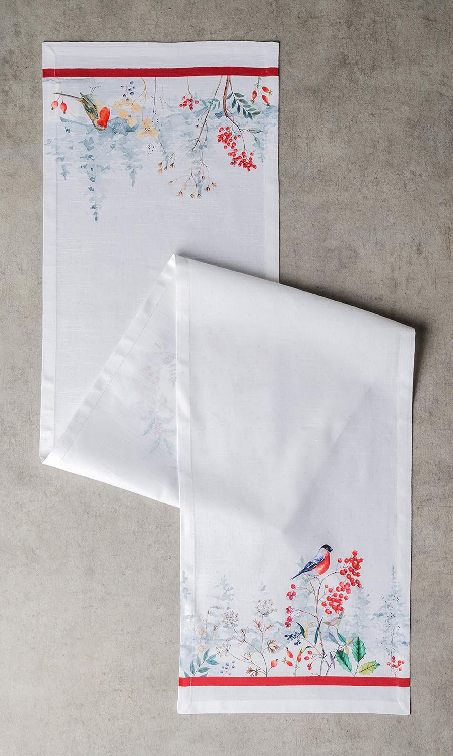 Maison d' Hermine Table Runner 100% Cotton Single Layer Table Runners 90 inches Long Decorative for Home Kitchen Dining Party Baby Shower Wedding Bridal Shower (Morzine, 14.50" x 90")