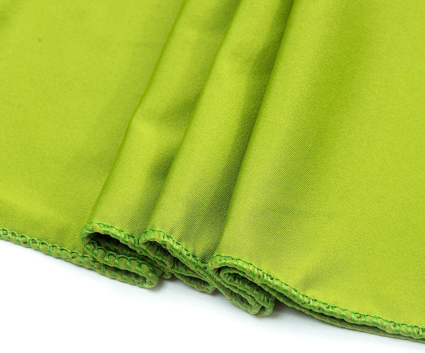 MDS Pack of 150 Spandex Chair Sashes Bows Elastic Stretch Dining Chair Bands Ties Without Slider Buckle Universal fits for Wedding Baby Shower Birthday Party Banquet Event Decoration - Apple Green