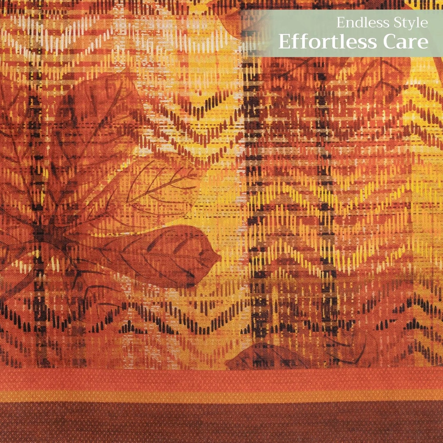 Maison d'Hermine Table Runner 100% Cotton Single Layer Table Runners 108 inches Long Decorative for Home Kitchen Dining Party Baby Shower Wedding Bridal Shower (Thanksgiving Tartan, 14.50" x 108")