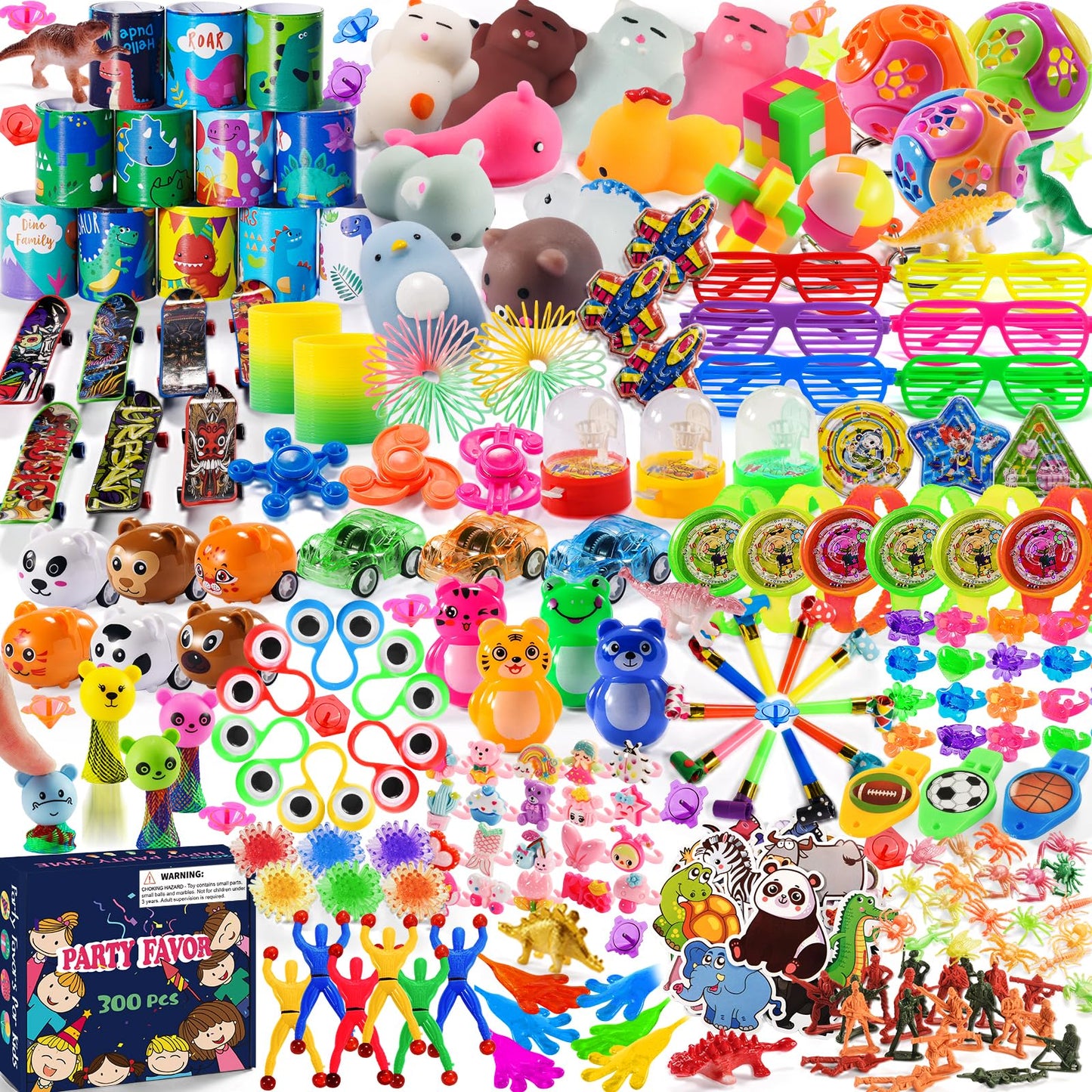 300 PCS Party Favor for Kids Goodie Bags Stuffers, Treasure Box Prizes Toys