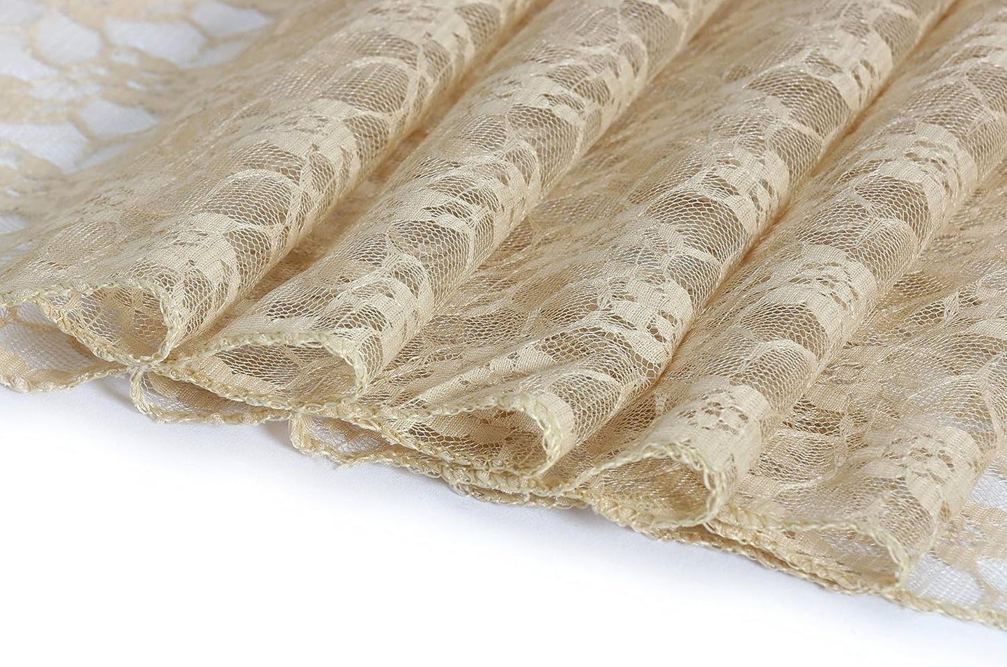 MDS Pack of 12 Wedding 12 x 108 inches Satin Table Runner for Wedding, Decorations for Birthday Parties, Banquets, Graduations, Engagements, Runners fit Rectangle, Round Table- Champagne Gold