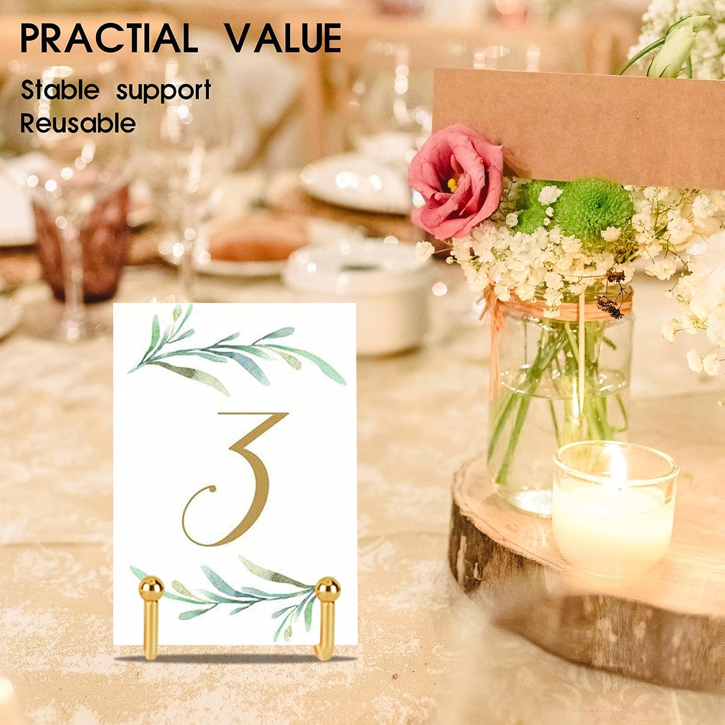 Decolore 6 inch 3 Pack Gold Metal Display Stands Plate Stands Plate Holder Display Stands for Picture, Decorative Plate, Book, Photo Easel, Artistic Work