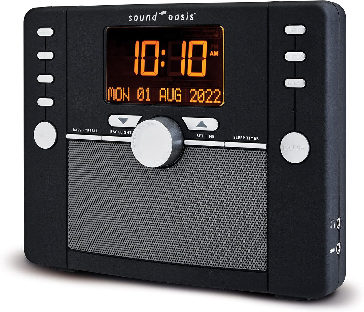 Sound Oasis Deluxe Bluetooth Sleep Tinnitus Sound Machine, World’s Best White Noise Machine for Better Sleep, Tinnitus Management, Clock Radio 288 Sounds