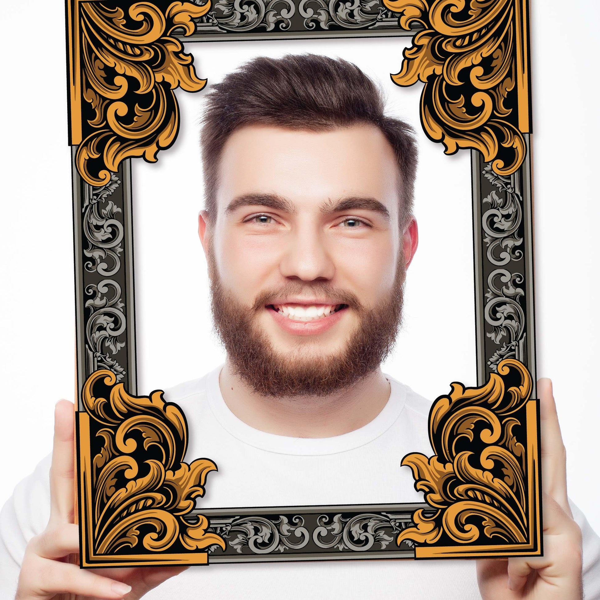 Party Photo Booth Props - 60-pc Photobooth Kit with 8 x 10-Inch Sign, 60 Adhesive Pads, 45 Sticks