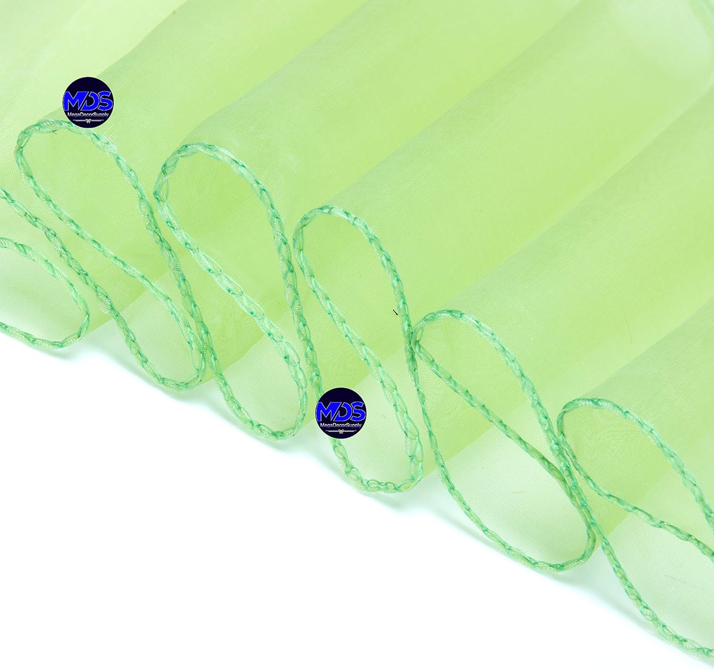 MDS Pack of 150 PCS Organza Chair Sashes Wider Dining Chair Bows Ribbon Tie Back for Wedding Party Birthday Bridal Shower Reception Event Banquet Home Chair Cover Decoration - Apple Green