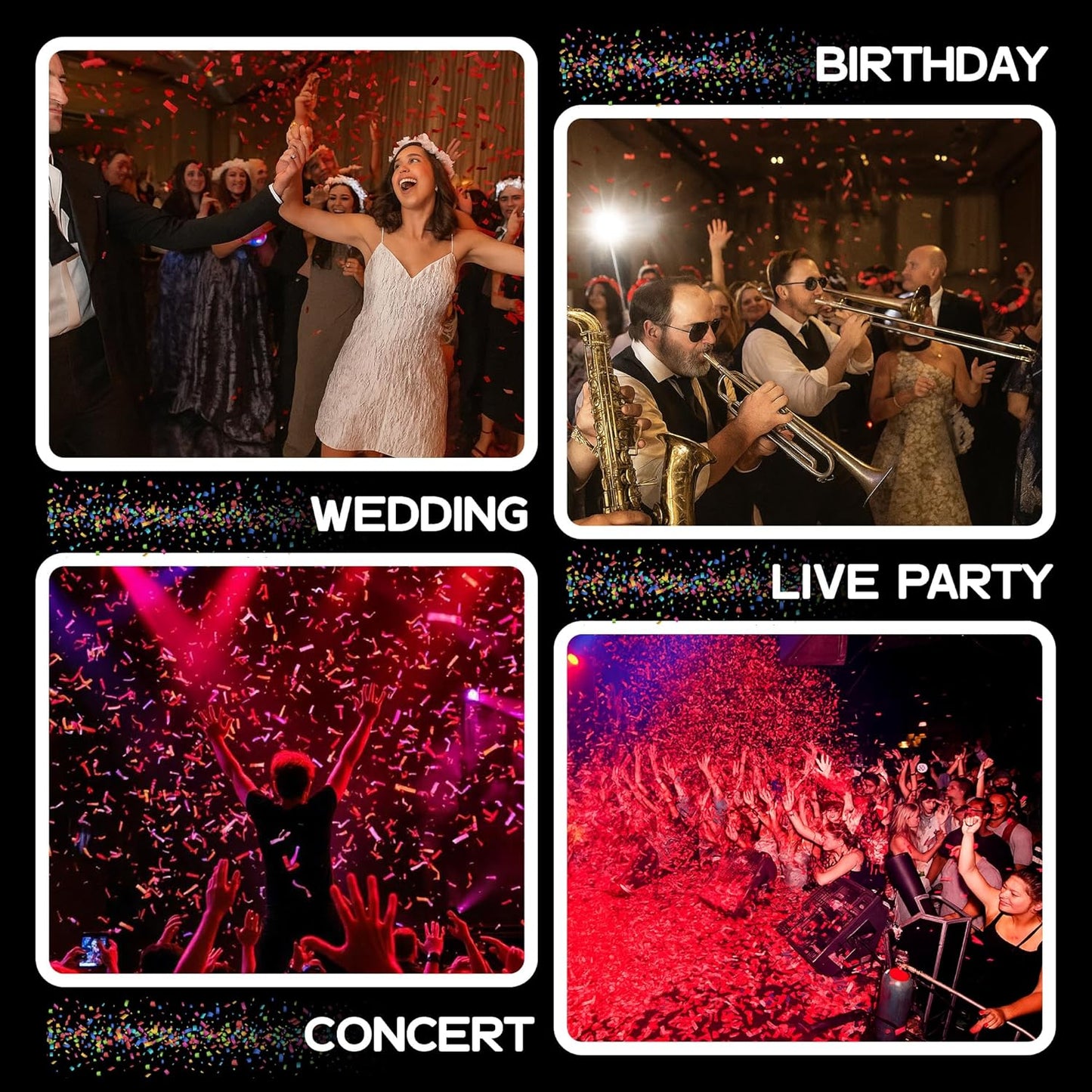 Red Biodegradable Confetti - Rectangular Tissue Paper Confetti for Cannon and Launcher use – Best for Gender Reveal, Live Parties, Concerts and Weddings - 20 lb, 320 oz