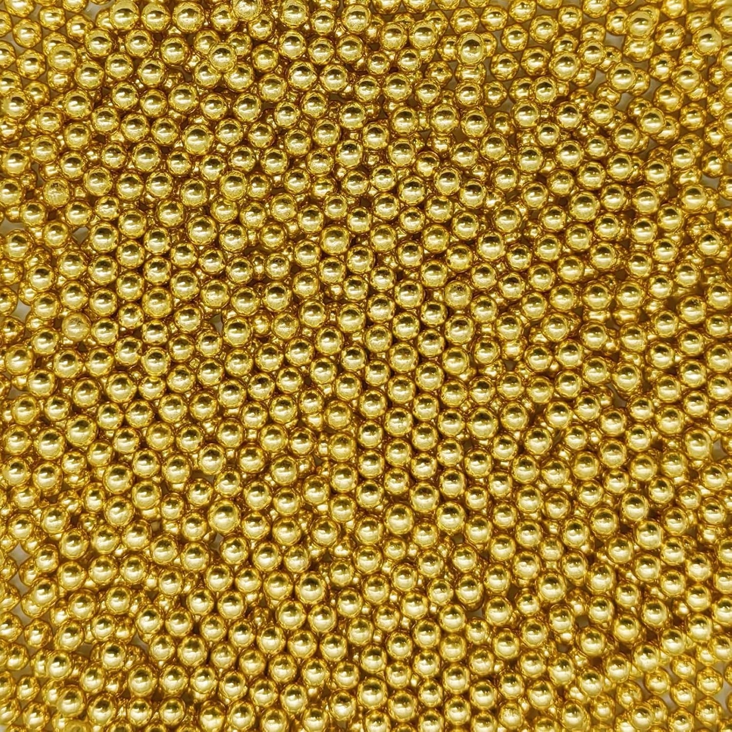 Edible Super Gold Pearl Sugar Sprinkles Candy 4mm Mini Pearls Cake Decorations Cupcake Toppers Cookie Decorating Perfect for Wedding Party Valentine Halloween Christmas Supplies 3OZ