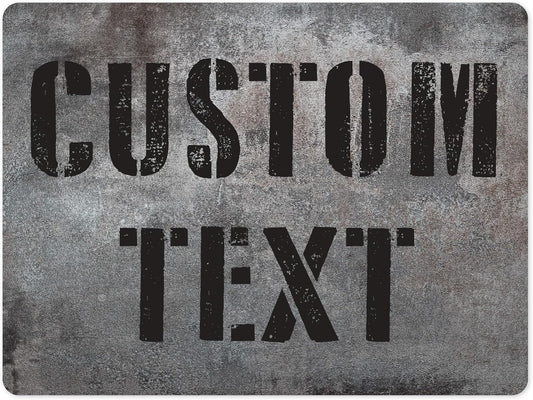Custom Sign, Custom Street Sign, 11 Font Colors, 13 Font Styles, 4 Hole Options, 22 Sizes, 36x48 Inches, Rust Free DiBound, Fade Resistant, Made in USA by My Sign Center (Grunge Metal)