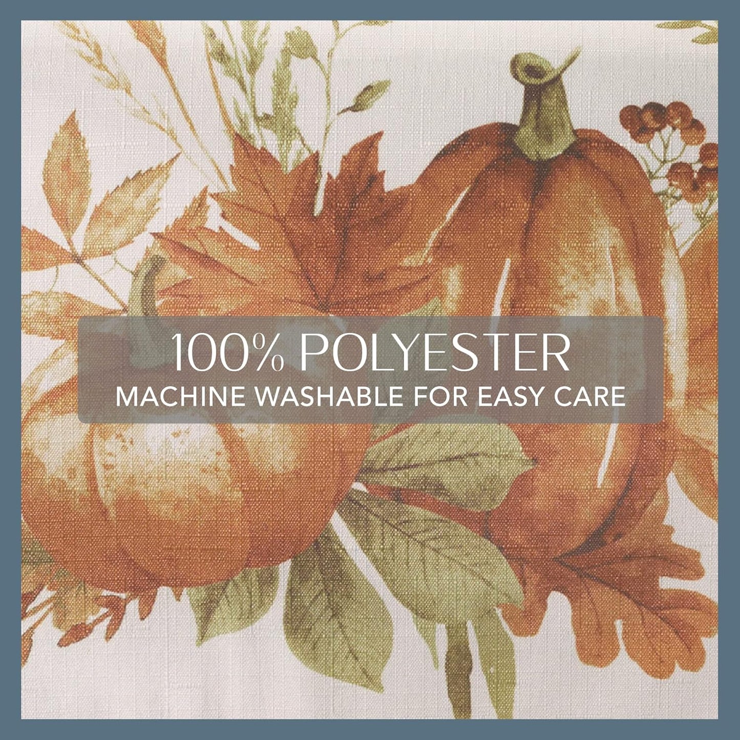 Elrene Home Fashions Autumn Pumpkin Grove Wrinkle Resistant Tablecloth, 60"x102" Rectangle, Multi Color