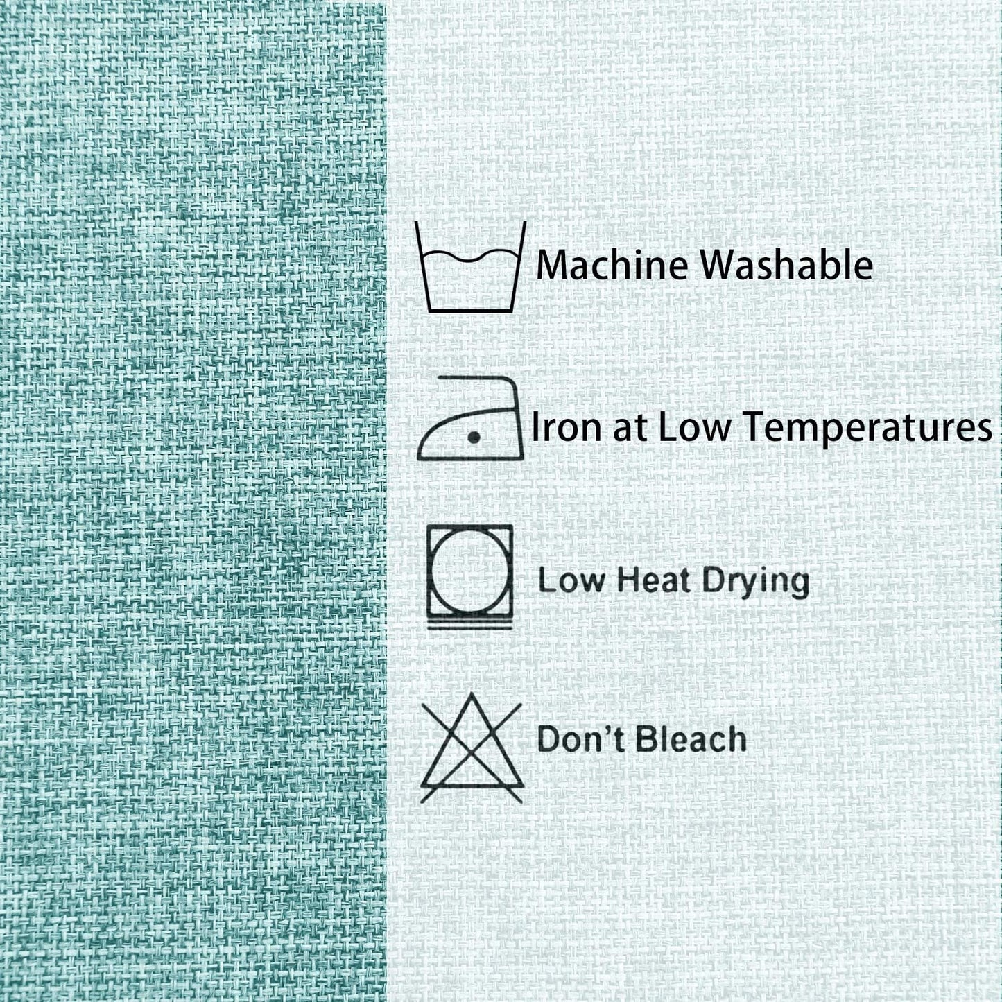 Hiasan Faux Linen Rectangle Tablecloth - Wrinkle and Stain Resistant Washable Table Cloth for Kitchen Dining Room Holiday Table Cover for Party Dinner, Aqua, 90 x 156 Inch