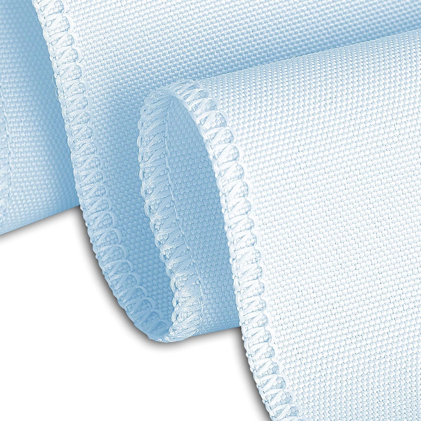 LTC LINENS 10 Pack 108 Inch Round Tablecloths Baby Blue - Bulk for 48 Inch Round Table Floor Length - Wrinkle Resistant Polyester Fabric Cloth for Wedding, Baby Shower