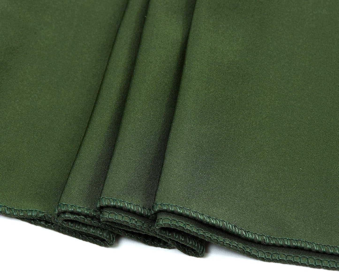 MDS Pack of 75 Spandex Chair Sashes Bows Elastic Stretch Dining Chair Bands Ties Without Slider Buckle Universal fits for Wedding Baby Shower Birthday Party Banquet Event Decoration - Olive Green