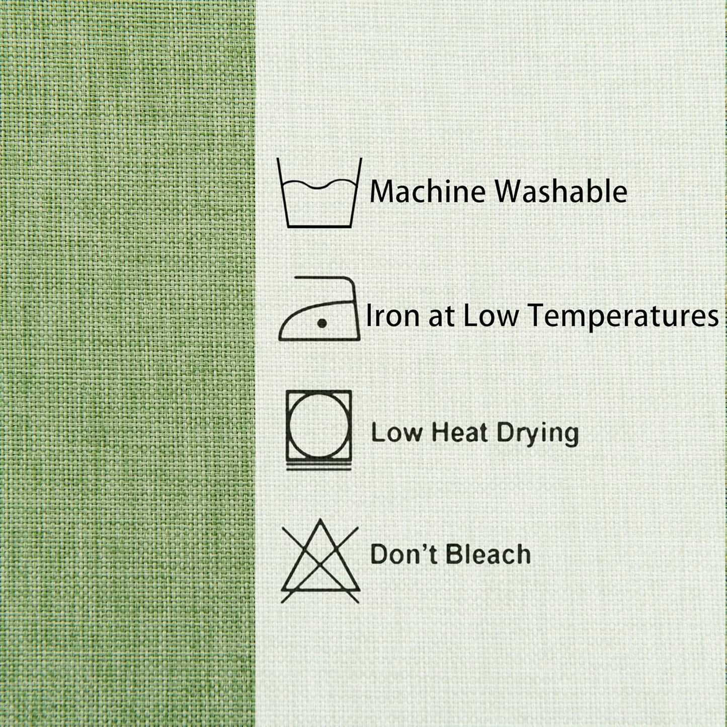 Hiasan Faux Linen Rectangle Tablecloth - Wrinkle and Stain Resistant Washable Decorative Fabric Table Cloth for Kitchen Dining Room Holiday Table Cover for Dinner, Sage Green, 60 x 120 Inch