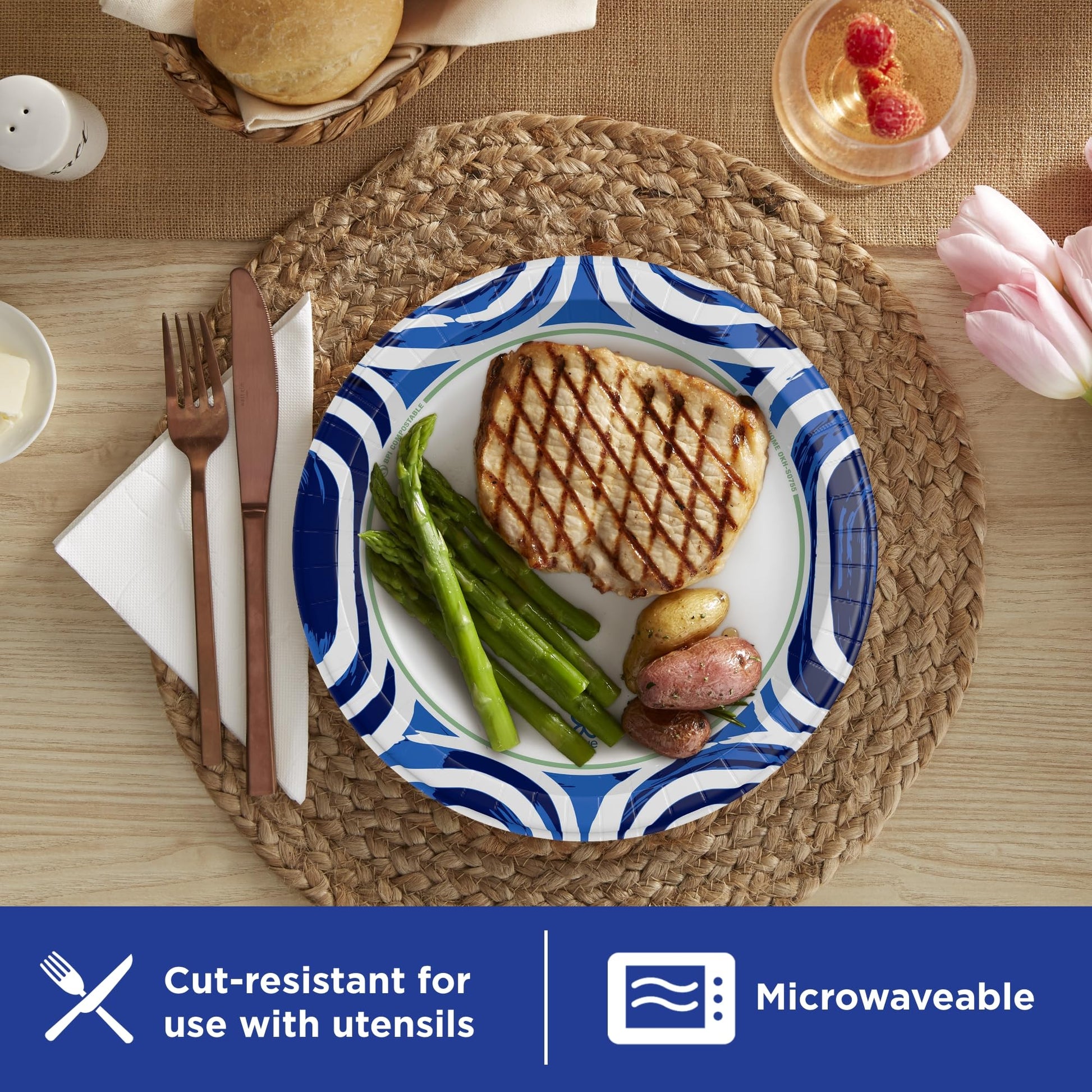 Dixie Ultra, Large Paper Plates, 10 Inch, 100 Count, 3X Stronger*, Heavy Duty, Microwave-Safe