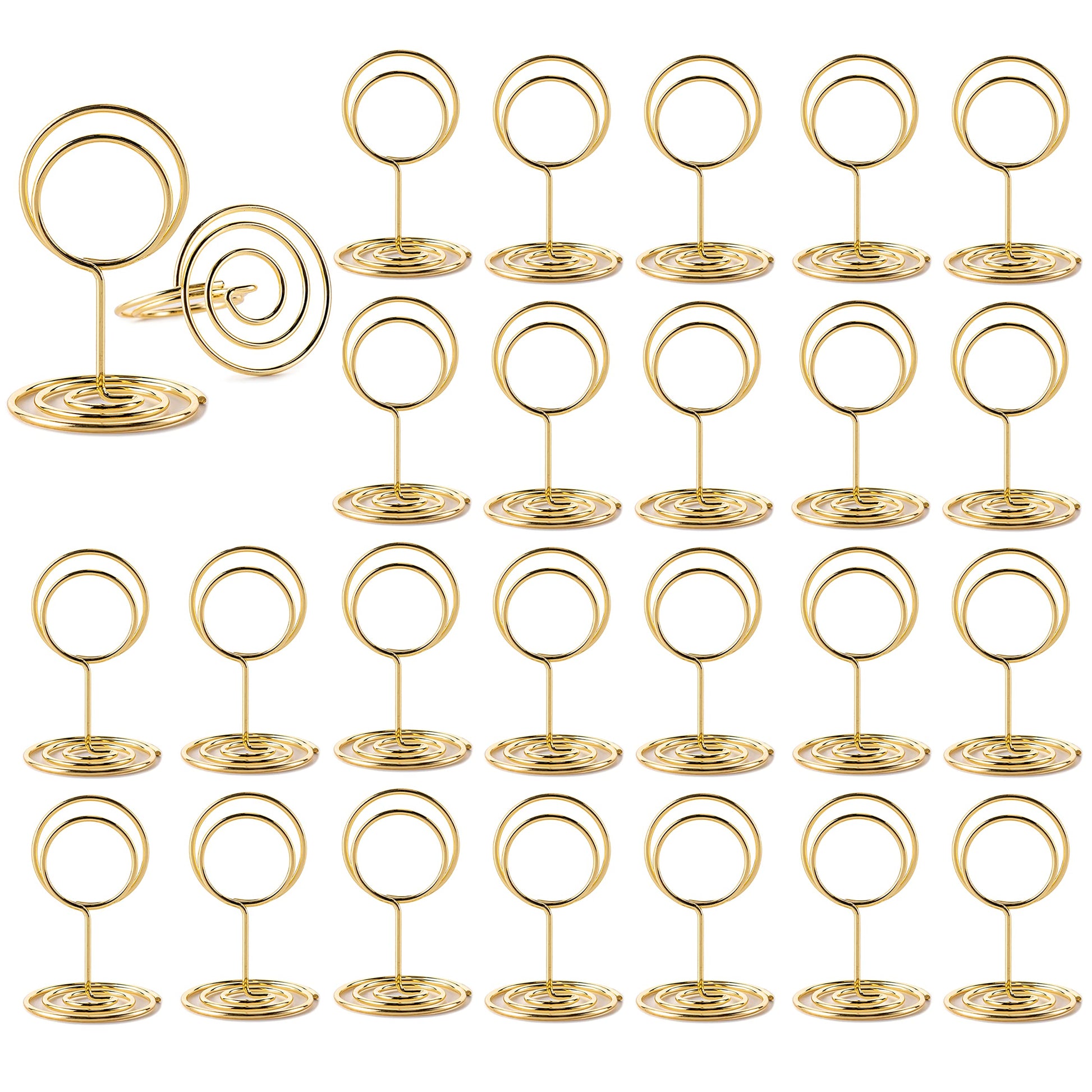 Table Number Holders, 26PCS Place Card Holder, Photo Holder (2" Gold)
