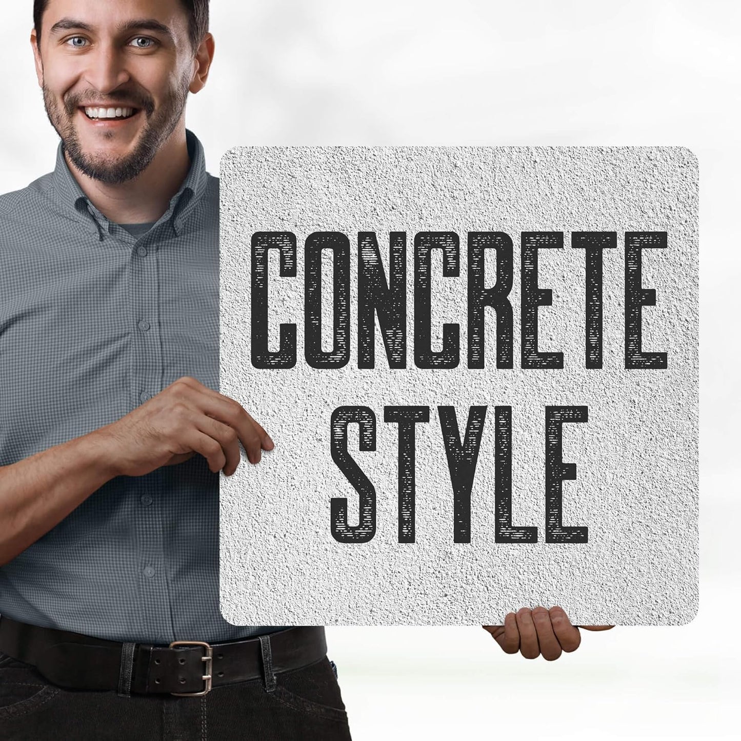 Custom Sign, Custom Street Sign, 11 Font Colors, 13 Font Styles, 4 Hole Options, 22 Sizes, 18x18 Inches, Rust Free DiBound, Fade Resistant, Made in USA by My Sign Center (Concrete)