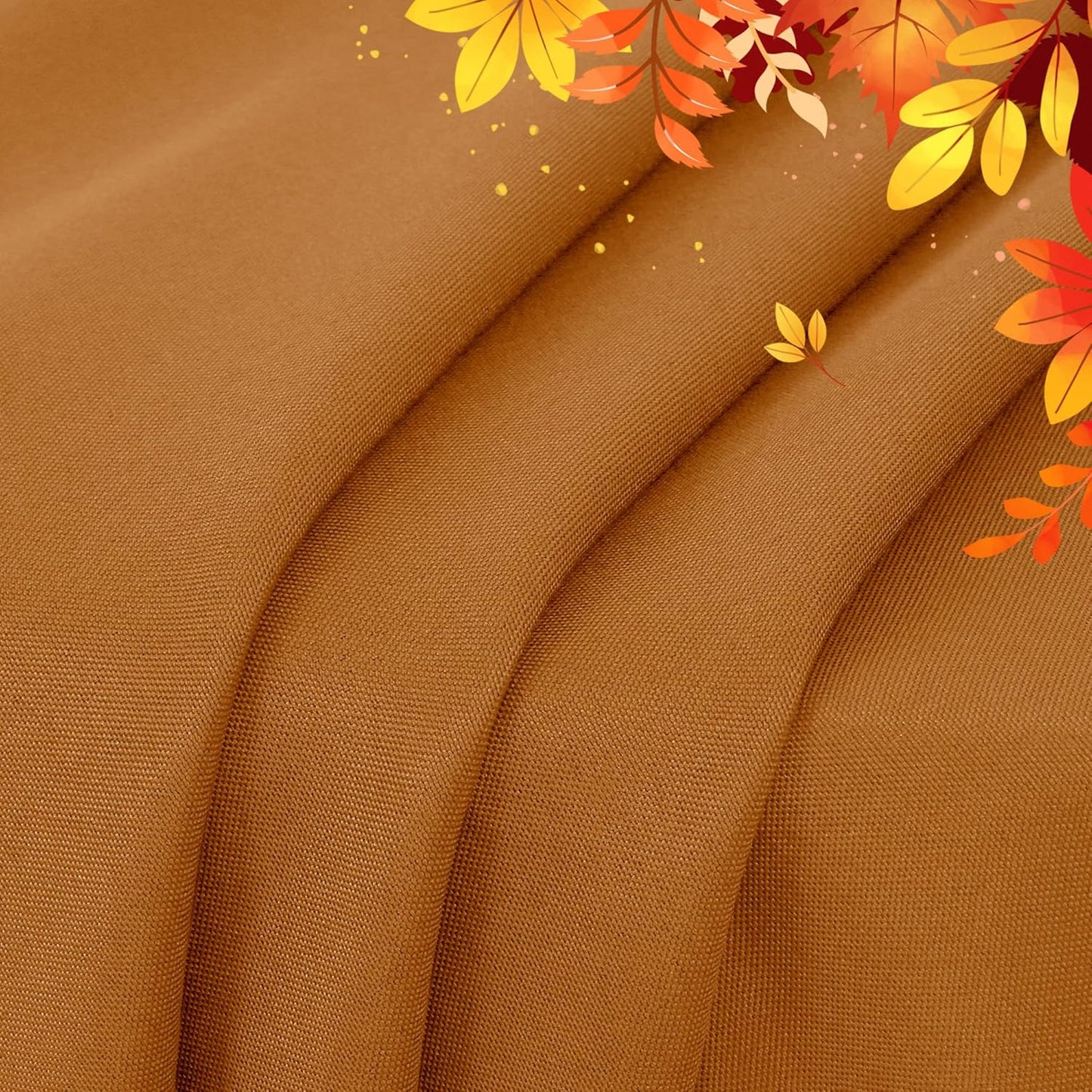 sancua Round Tablecloth 70 Inch(Fits 20-58 Inch Tables) - Water Resistant Spill Proof Washable Polyester Fall Table Cloth Decorative Fabric Table Cover for Dining Tables Thanksgiving Parties, Bronze