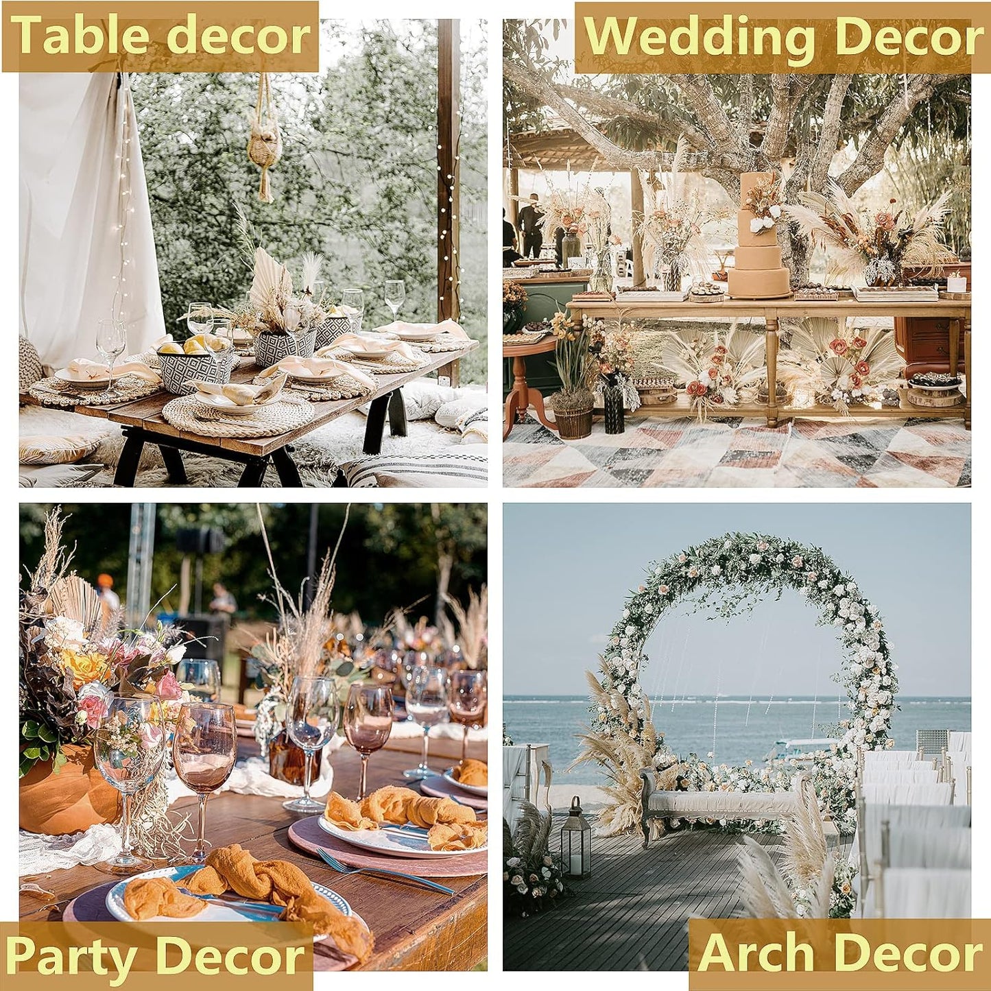 Natural Dried Pampas Grass Decor, 110 PCS Pampas Grass Contains White Bunny Tails Dried Flowers, Artificial Flowers for Bathroom Decor, Bathroom Wall Decor, Office Decor and Baby Shower Decorations