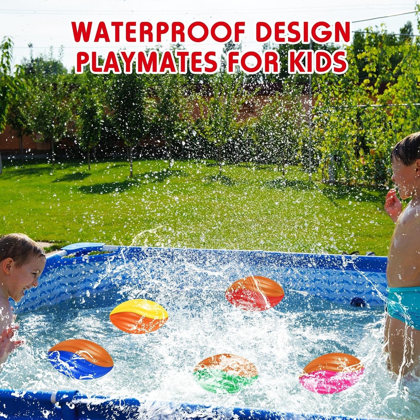 Jerify 12 Pcs Mini Footballs for Kids Spiral Foam Football Bulk 5 Inch Soft Small Waterproof Foam Ball Sports Birthday Toddler Football for Indoor and Outdoor Game(Festive Color)