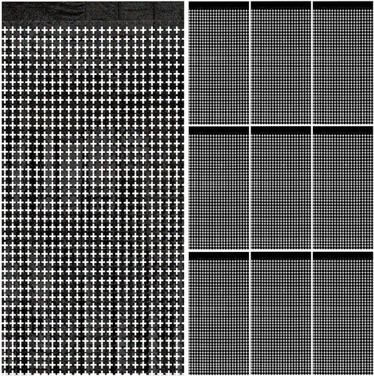 Square Tinsel Curtain Party Backdrop - 10pcs Glitter Foil Fringe Curtain Party Decor Black Photo Booth Backdrop Streamers for Halloween, Christmas, Birthday, Graduation, Wedding Party Decorations