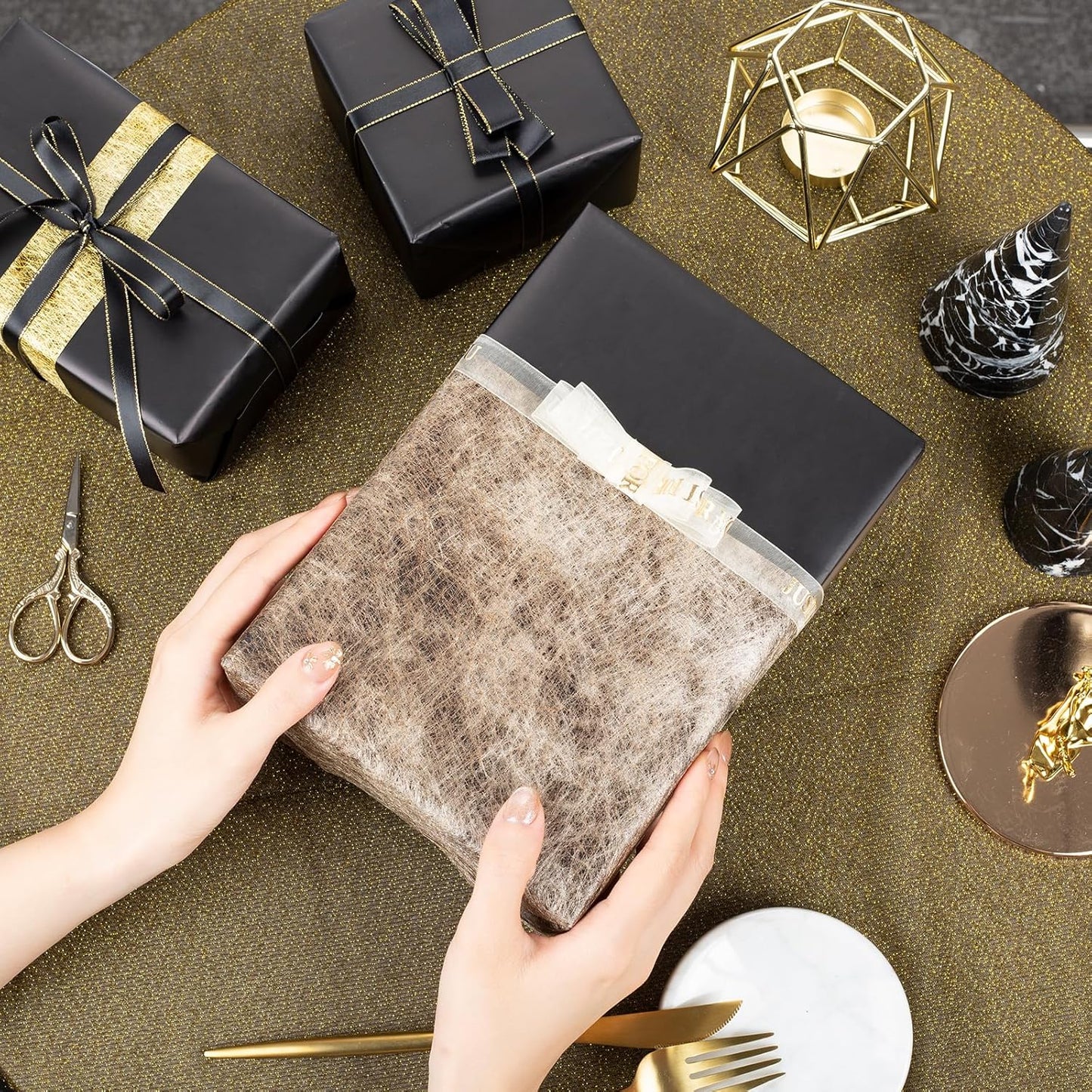 Garbendy Gift Wrapping Paper Roll-Solid Color Pearly-Lustre Paper,Perfect for Wedding, Valentine's Day,Birthday, Christmas,Baby Shower, Party - 17 Inch X 33 Feet