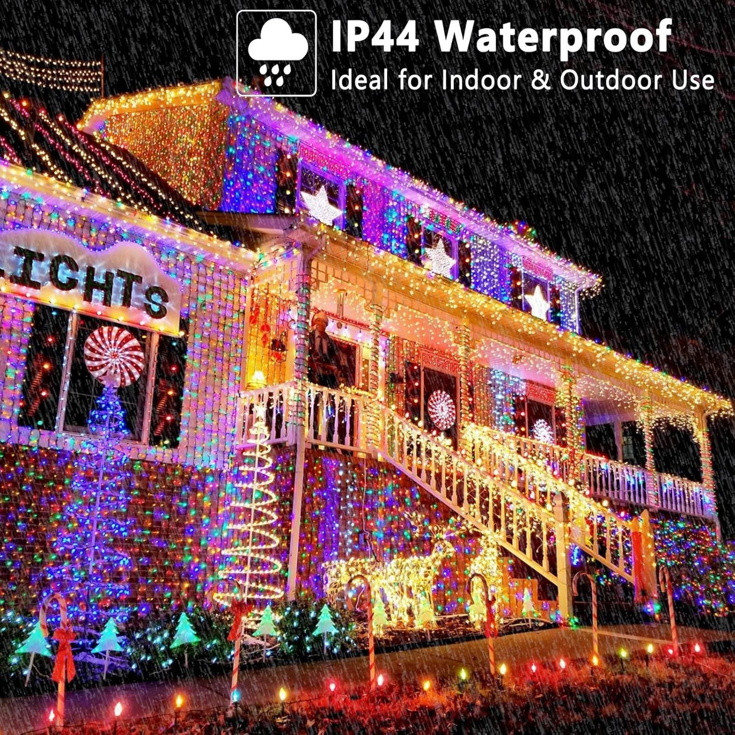 BrizLabs Christmas Lights, 180ft 500 LED Color Changing Christmas Lights with Remote Timer, 11 Modes Warm White & Multicolor LED Light String, Dimmable Decorative Xmas Light for Indoor Outdoor Tree