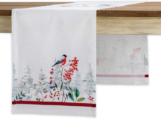 Maison d' Hermine Table Runner 100% Cotton Single Layer Table Runners 60 inches Long Decorative for Home Kitchen Dining Party Baby Shower Wedding Bridal Shower (Morzine, 14.50" x 60")