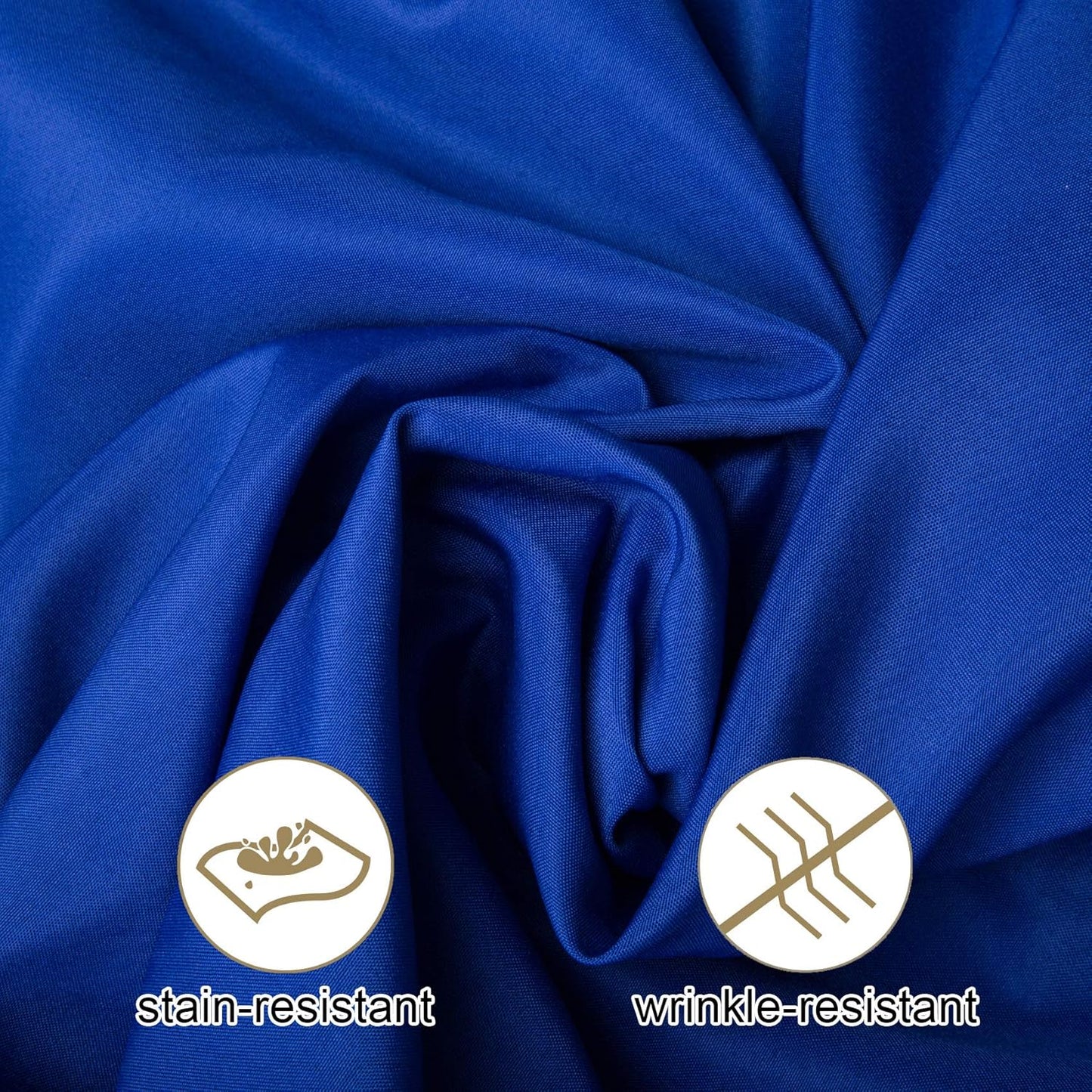 Ascoza 2pack 90 Inch Royal Blue Round Tablecloth in Washable Polyester Fabric for Wedding/Banquet/Restaurant/Parties