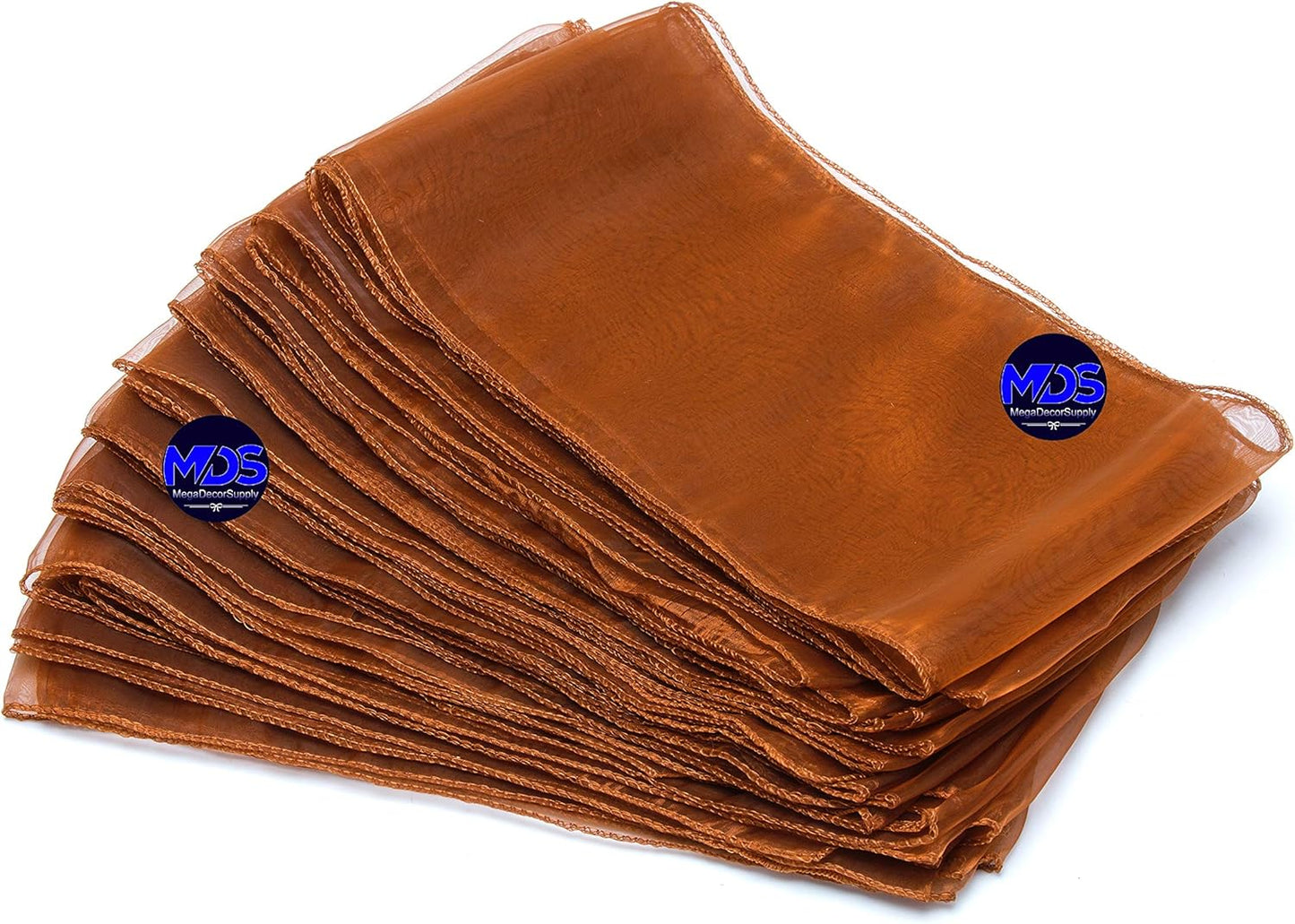 MDS Pack of 150 PCS Organza Chair Sashes Wider Dining Chair Bows Ribbon Tie Back for Wedding Party Birthday Bridal Shower Reception Event Banquet Home Chair Cover Decoration - Bronze