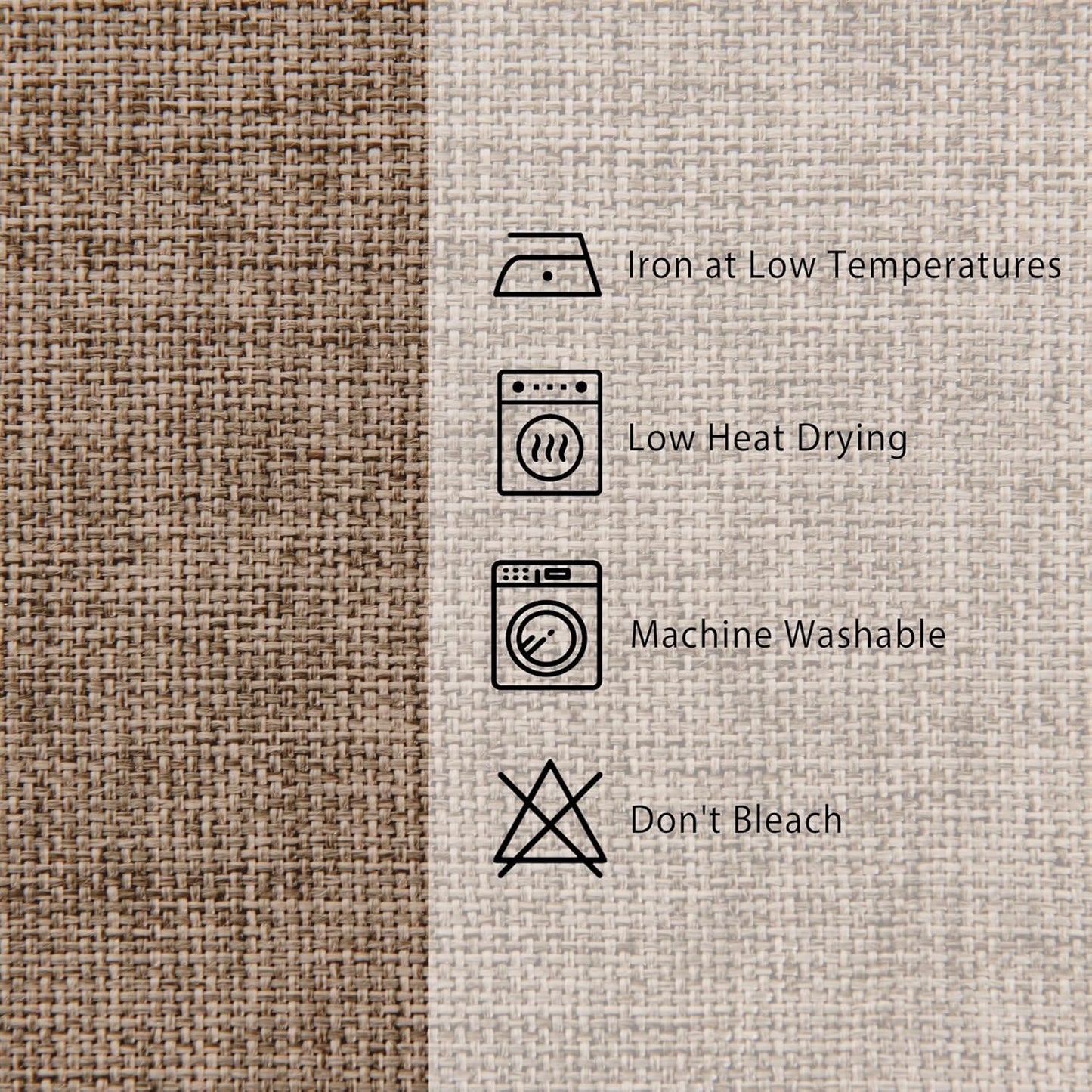 Hiasan Faux Linen Rectangle Tablecloth - Wrinkle and Stain Resistant Washable Table Cloth for Kitchen Dining Room Holiday Table Cover for Party Dinner, Khaki, 60 x 84 Inch