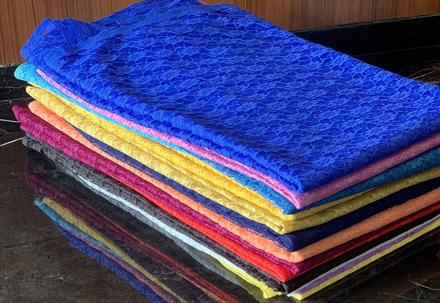 MDS Pack of 15 Wedding 12 x 108 inches Lace Table Runner for Wedding, Decorations for Birthday Parties, Banquets, Graduations, Engagements, and Runners fit Rectangle, Round Table- White