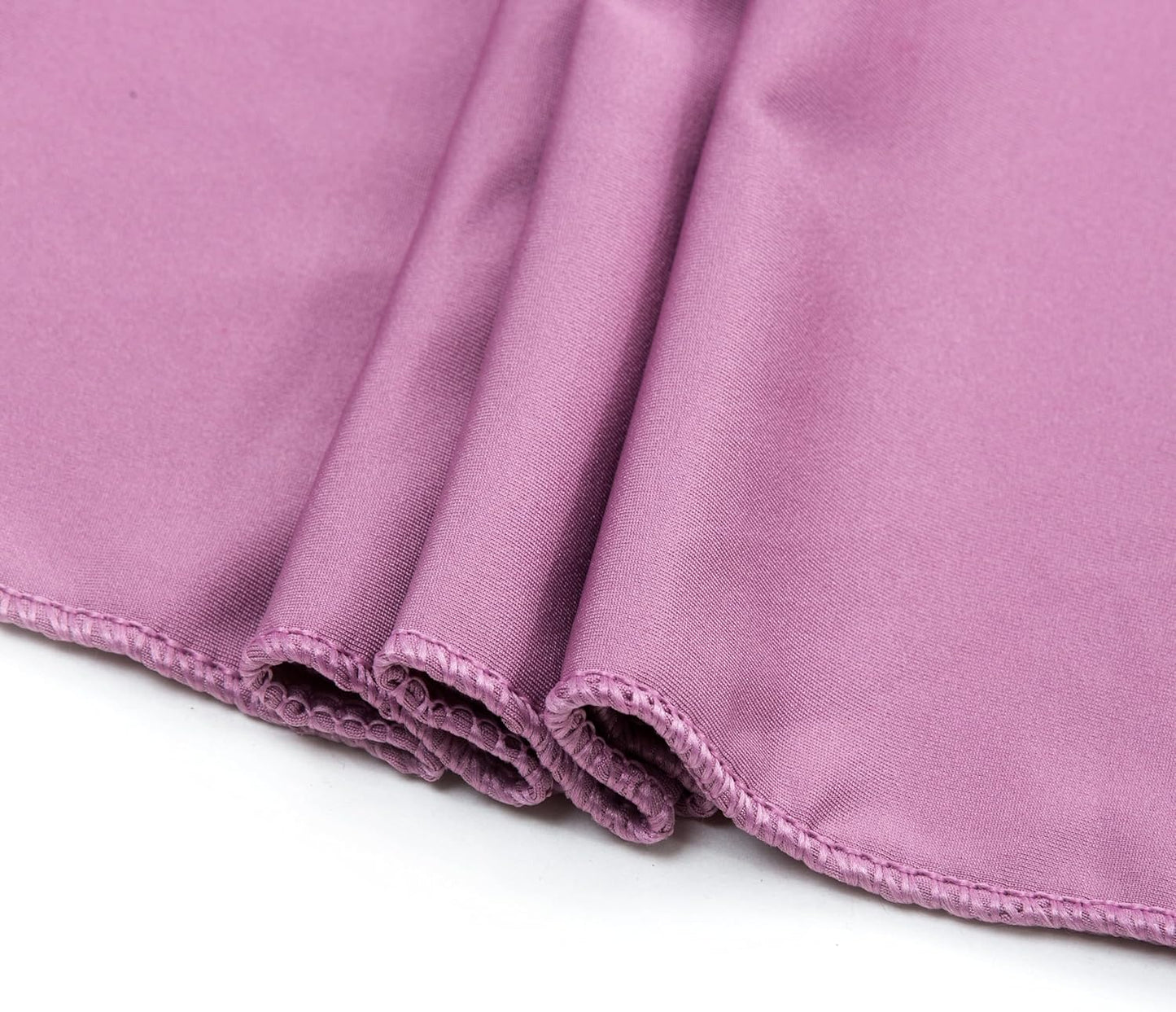 MDS Pack of 50 Spandex Chair Sashes Bows Elastic Stretch Dining Chair Bands Ties Without Slider Buckle Universal fits for Wedding Baby Shower Birthday Party Banquet Event Decoration - Dusty Pink