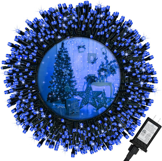 100 LED Christmas String Lights, 39FT Indoor Lights Plug-in with 8 Modes & Timer & Memory Function, Waterproof Christmas Lights Outdoor for Holiday Party Christmas Tree Decor