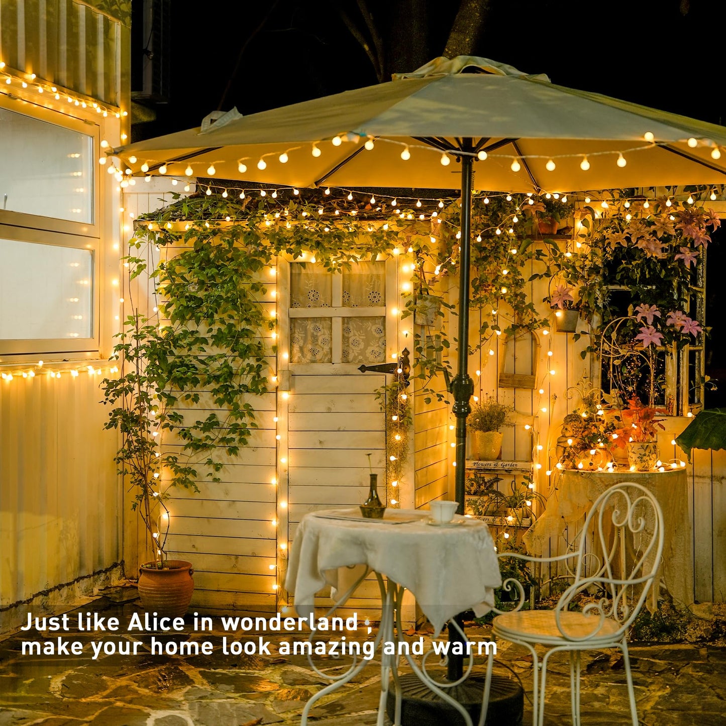 JMEXSUSS 100 LED Globe String Lights Indoor Bedroom, 33ft Classroom Lights