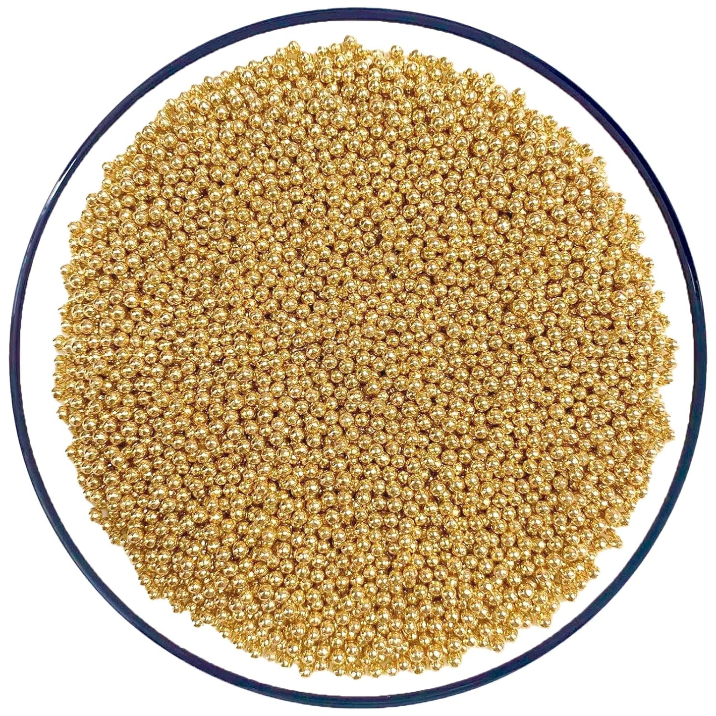 Sentovac Gold Nonpareils Sprinkles Edible 2mm Mini Peals Cake Decorating Sugar Candy Cookie Cake Cupcake Topper Ice Cream Baking Decorations Halloween Christmas Valentines Wedding Supplies