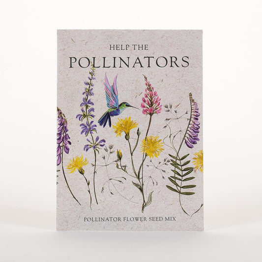 Bentley Seed Co. | Help Pollinators Kraft Hummingbird | 25 Non-GMO, Non-Coated Wildflower Seed Packets for Planting | Flower Seeds | Garden Seed to Grow Live Plants | A Beautiful Gift